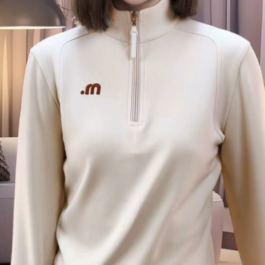 Двусторонний бархатный воротник с вышивкой свитер женский осень-зима новый простой повседневный дикий теплый нижний топ женский