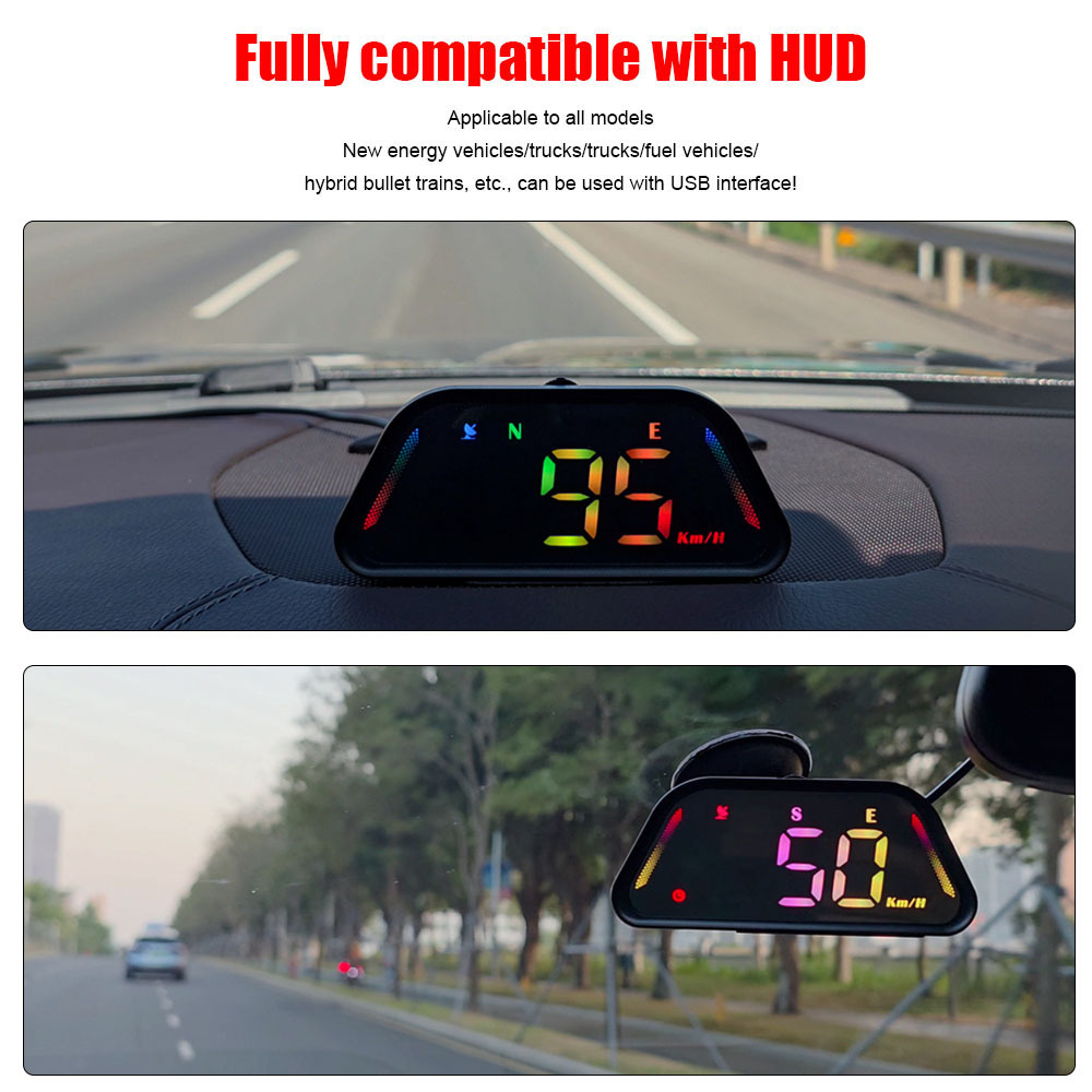 Car HUD Head-Up Display Speed/Time/Travel Time/Travel Distance/Compass Multi-Function