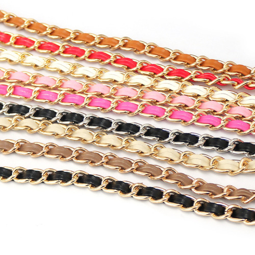 PU leather iron chain zinc alloy lobster claw fastener high-end bag chain accessories crossbody bag chain