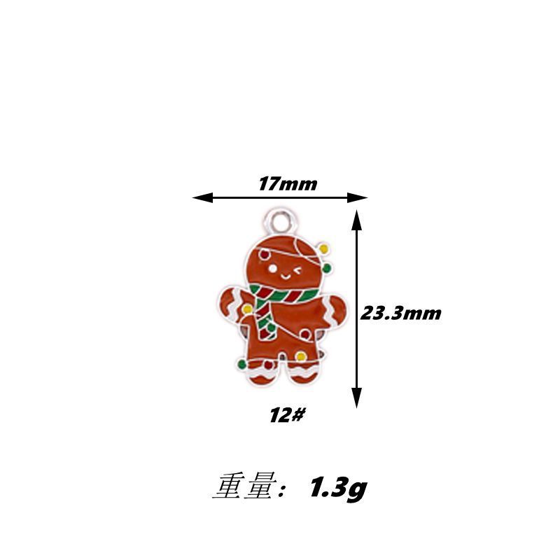 クリスマス漫画 DIY 合金ドリップオイルゴールデンホワイト K サンタクローススノーフレークヘラジカクリスマス猫アクセサリー|undefined