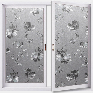 Glue-free frosted electrostatic glass film bathroom bedroom window transparent opaque bathroom anti-peep glass sticker