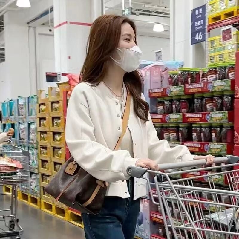 Baseball Jacket for Women, Short Coat, 2026 Spring and Autumn New Style, Petite Short Casual Popular Jacket Cardigan Top