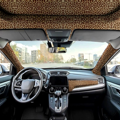 Car interior film Universal Self-Adhesive Leopard Print