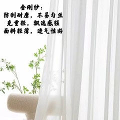 幻影纱透光不透人纱帘家用飘窗阳台窗纱客厅卧室新款白纱电动窗帘