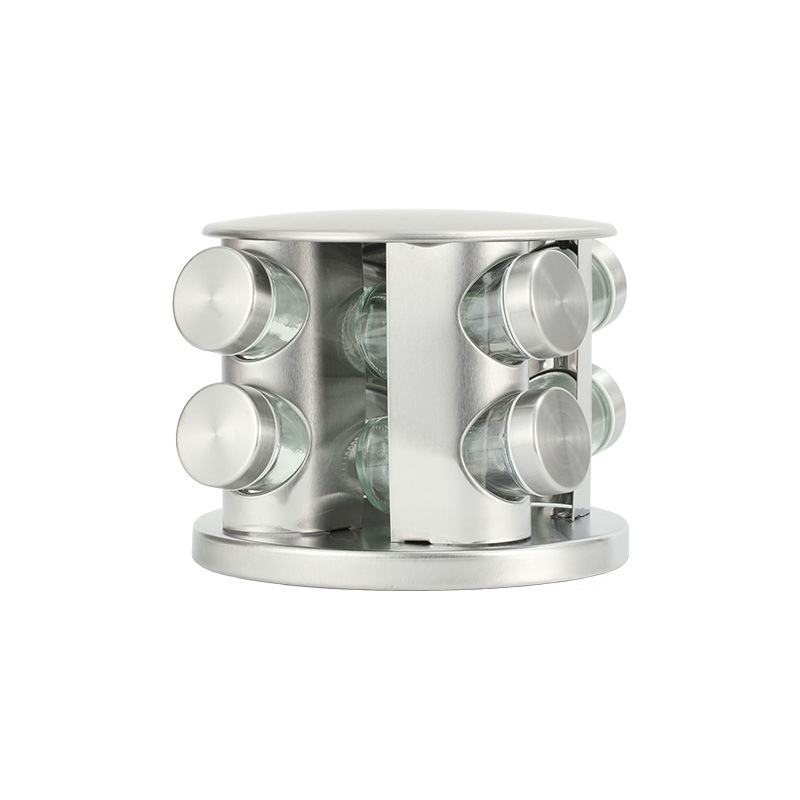 Estante de condimento giratorio de acero inoxidable multicapa, cocina de estilo nórdico, plato giratorio de 360 grados, tanque de condimento, estante de almacenamiento al por mayor image 12