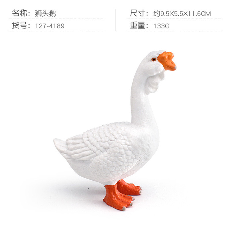 Simulación transfronteriza verruga nariz cisne cisne negro pollos de gallina granja de pollo de corral modelo de decoración ornamentos estáticos