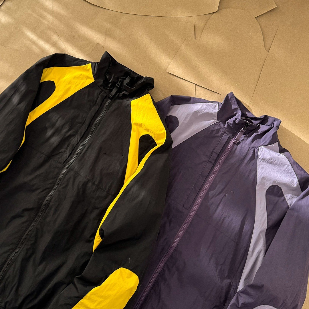 Chaqueta de cuello de contraste para hombres y mujeres