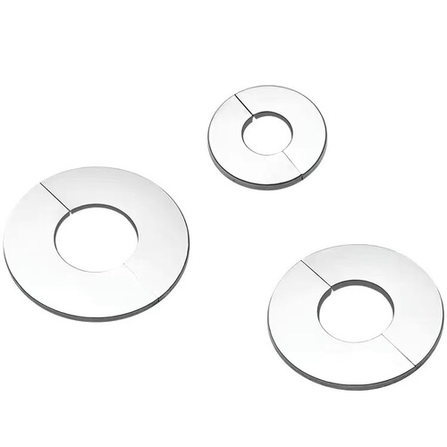 Stainless steel decorative cover faucet triangle valve gas water heater exhaust pipe round split air conditioning hole cover