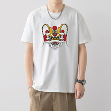 夏季印花短袖印花T恤男宽松圆领潮半袖流百搭打底衫上衣男士体恤