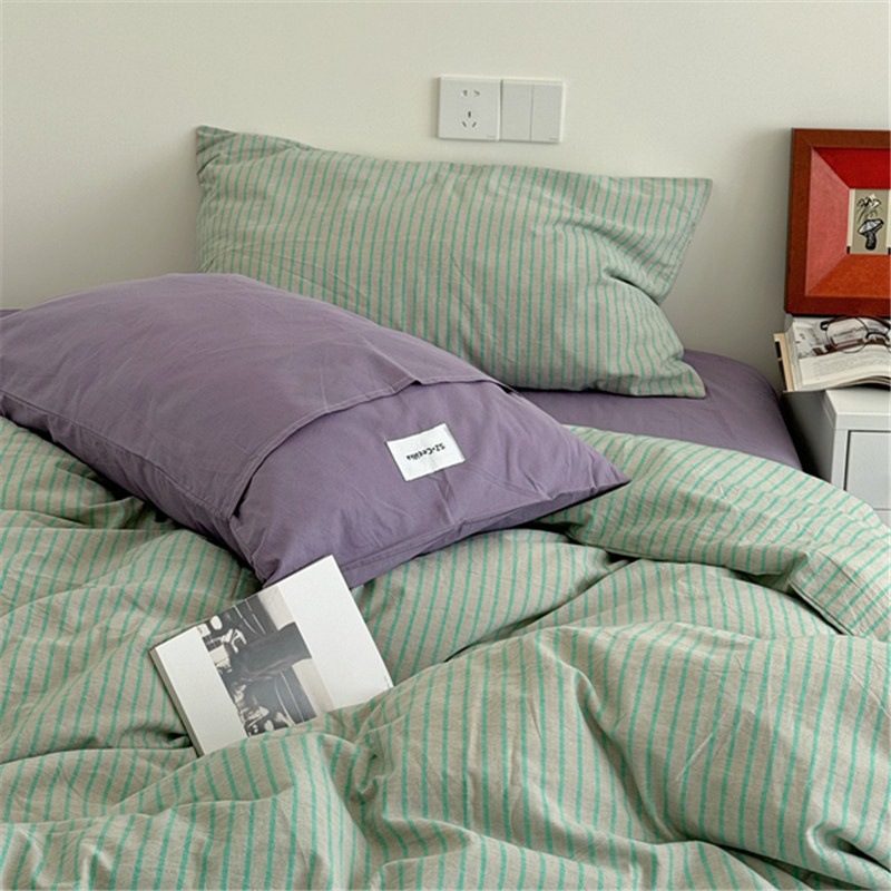 Minimalist Pure Cotton Four-piece Bedding Set For All Seasons_voghion.com