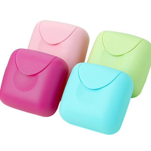 T caja de jabón creativa sellada con cubierta con botón caja de jabón color caramelo caja de jabón de viaje creativa