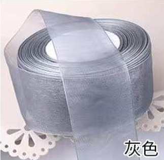 Liquidación al por mayor 4cm transparente hilo de nieve cinta flor regalo caja hornear cinta gasa hecha a mano arco cinta