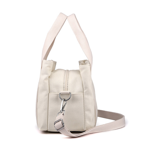 Women's canvas bag, multi-port handbag, Korean style shoulder bag, large capacity women's bag, fashionable small bag, crossbody bag for work