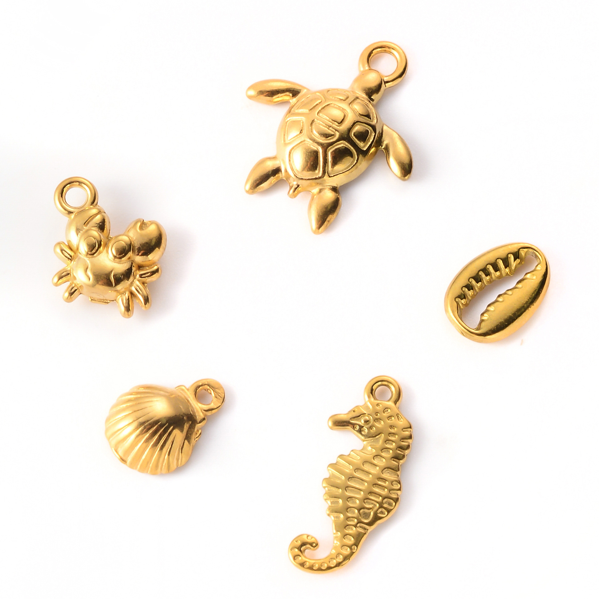 Casual, Simple Style Style 1 Piece 304 Stainless Steel Tortoise Hippocampus Shell Pendant