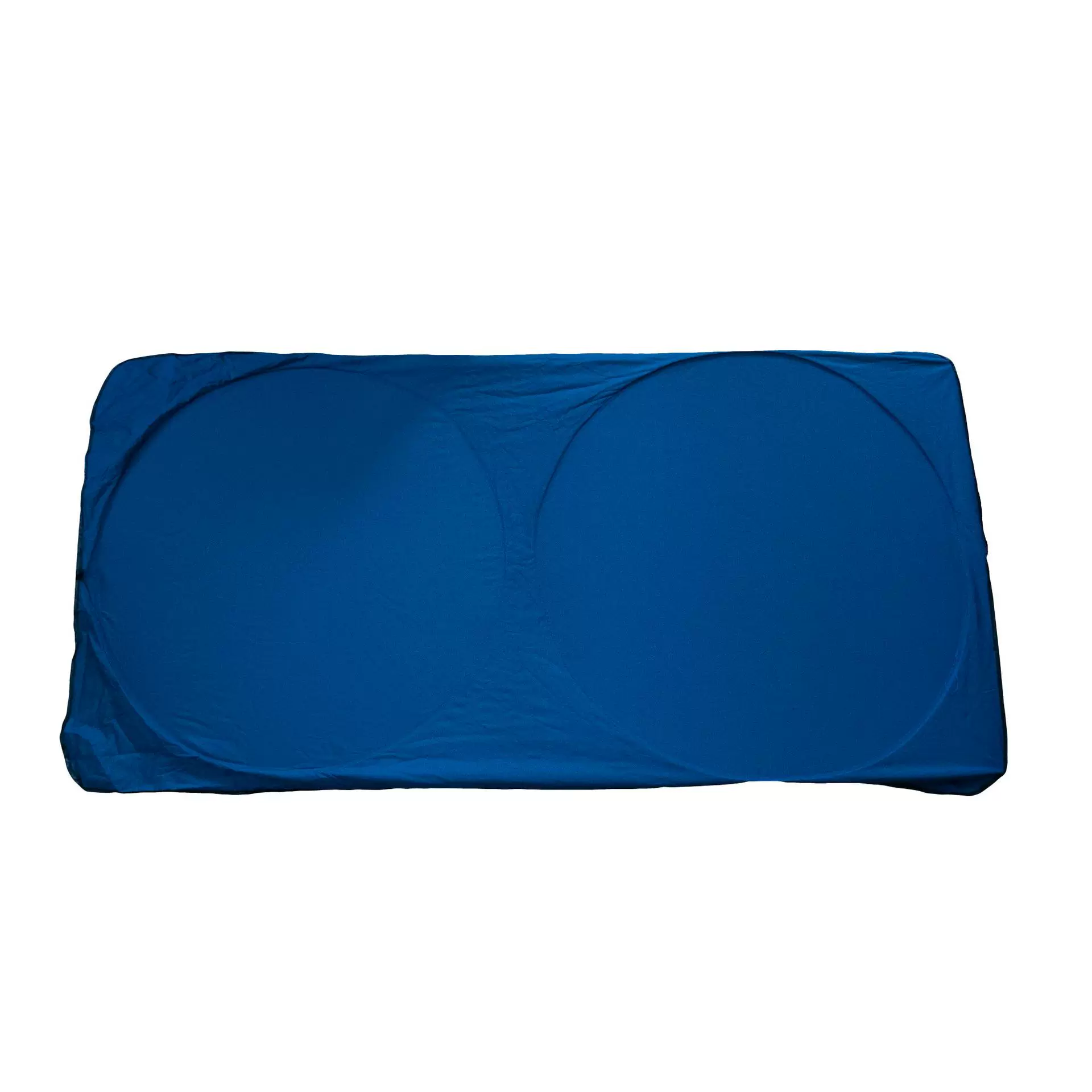 厂家批发车前挡风双圈遮阳板太阳挡隔热遮阳蓝色防晒遮阳帘遮阳挡