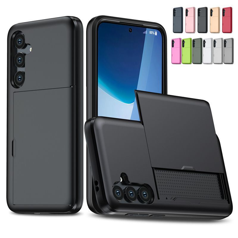 Cross-Border Applicable Samsung S26 Sliding Card Slot Phone Case S25 Ultra Armor Protective Cover Note20 Trendy A56 Cross-Border Applicable Samsung S26 Sliding Card Slot Phone Case S25 Ultra Armor Protective Cover Note20 Trendy A56