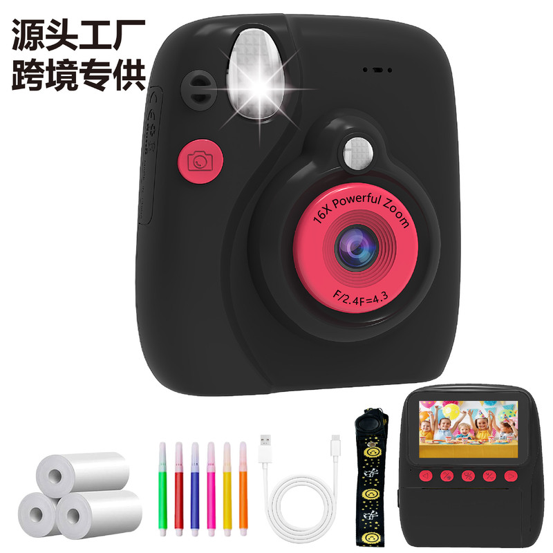 New Polaroid Children's Digital Camera Cute Cartoon Mini Kids Toy Hd Printing Camera Gift