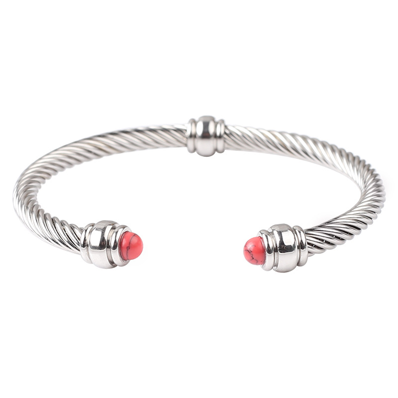 Fashion C Shape Stainless Steel Plating Bangle 1 Piece