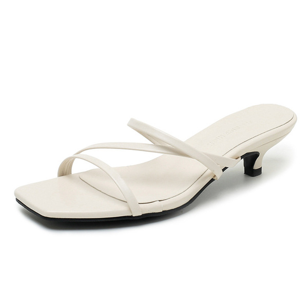 Fashionable romantic and delicate sandals with a strap