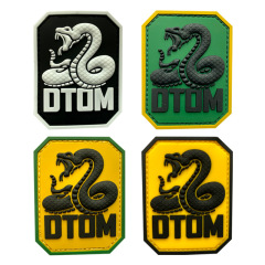 不要踩我DTOM戰術補丁後背軍事魔術貼PVC橡膠DIY用於服裝戰術徽章