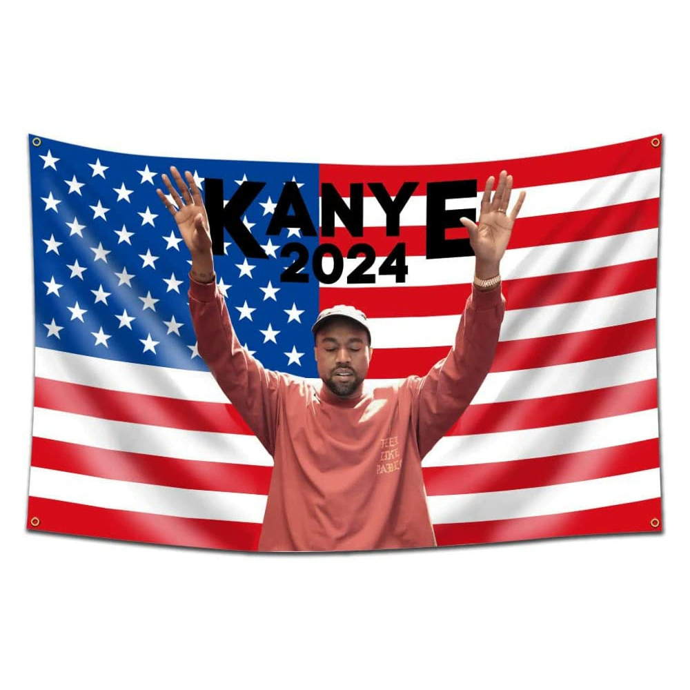 Поставки через границу: флаг Furlista Kanye 2024 90x150 см