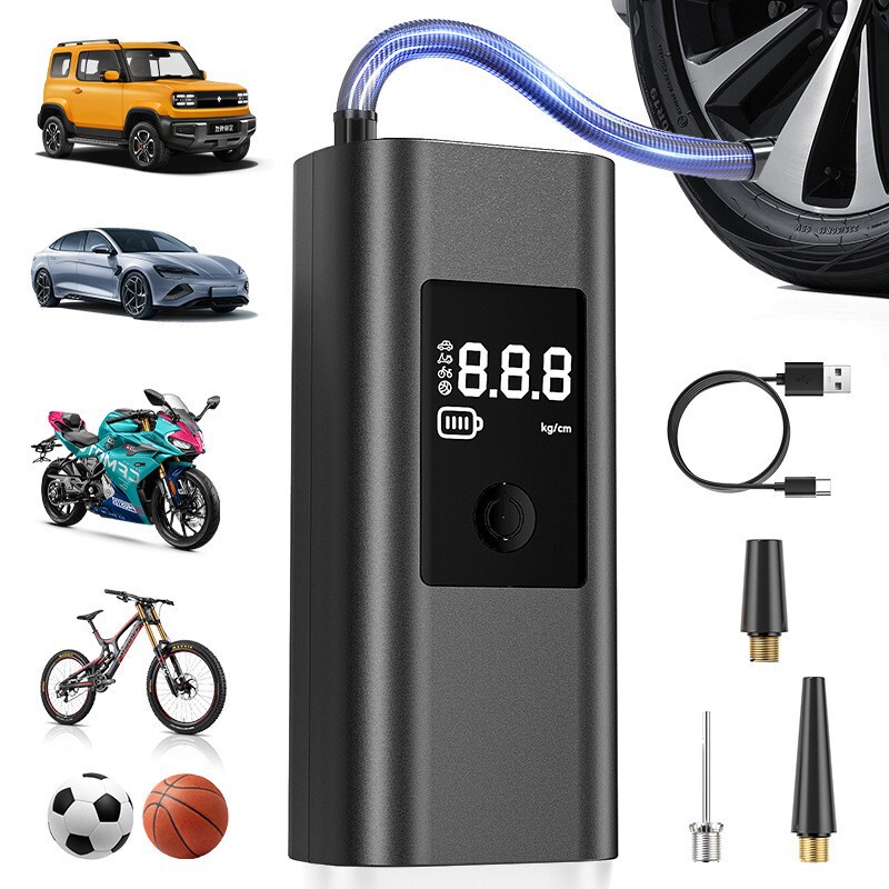 Cross-Border Hot-Selling Tire Inflator, Convenient Air Compressor, Wireless Car-Mounted Air Pump, Tire Pressure Monitoring and Inflator Cross-Border Hot-Selling Tire Inflator, Convenient Air Compressor, Wireless Car-Mounted Air Pump, Tire Pressure Monitoring and Inflator