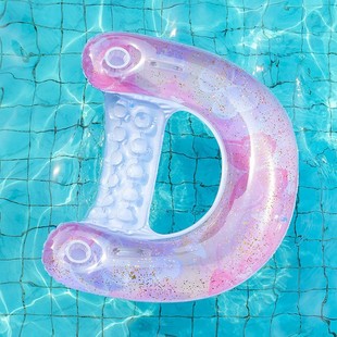Ugly Baba Ins Cross-Border Hot-Selling Sequined Pink Butterfly U-Shaped Lounge Chair Water Toy Floating Row with Cup Hole