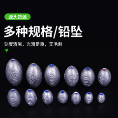 Olive-shaped plastic core lead pendant, hollow bulk fishing lead pendant, sea pole throwing rod, long-distance casting raft fishing gear accessories