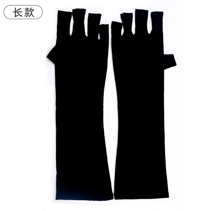Manicura guantes negros UV a prueba de anti-ennegrecimiento bronceado máquina de fototerapia para hornear lámpara de hornear negro para el bloqueo de los dedos expuestos