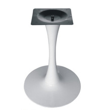 大理石郁金香金属铁艺桌腿支架北欧西餐厅白色烤漆喇叭底座家具脚