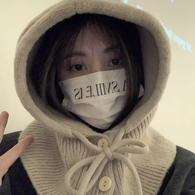 Corea del Sur pasamontañas sombrero de invierno de las mujeres sombrero cálido bufanda de punto integrado protección del oído sombrero de lana sombrero de punto