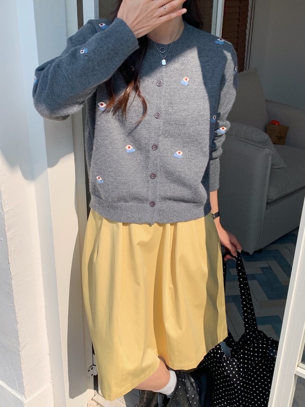 秋日琥珀流光系复古氛围感穿搭开衫毛衣女25款提花细针织外套ZDJ8|undefined