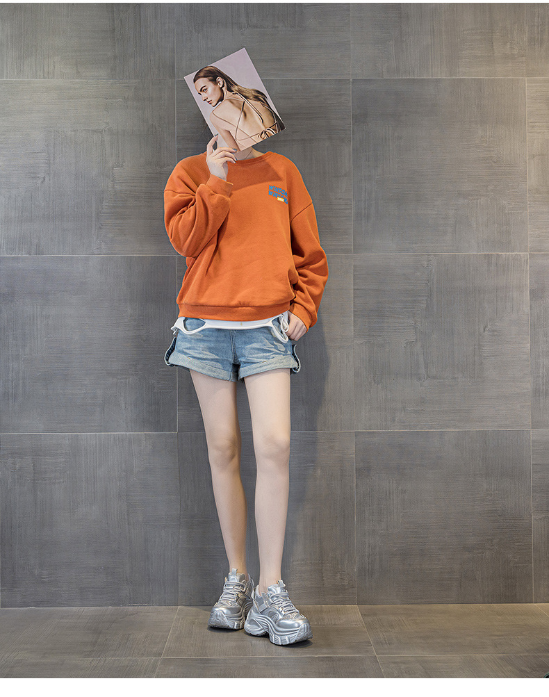 Giày sneaker chunky nữ đế dày độn cao bên trong phong cách thời trang mạng mới hè 2026 — M2831 màu tím, M2831 bạc, M 2831m màu chi tiết 17