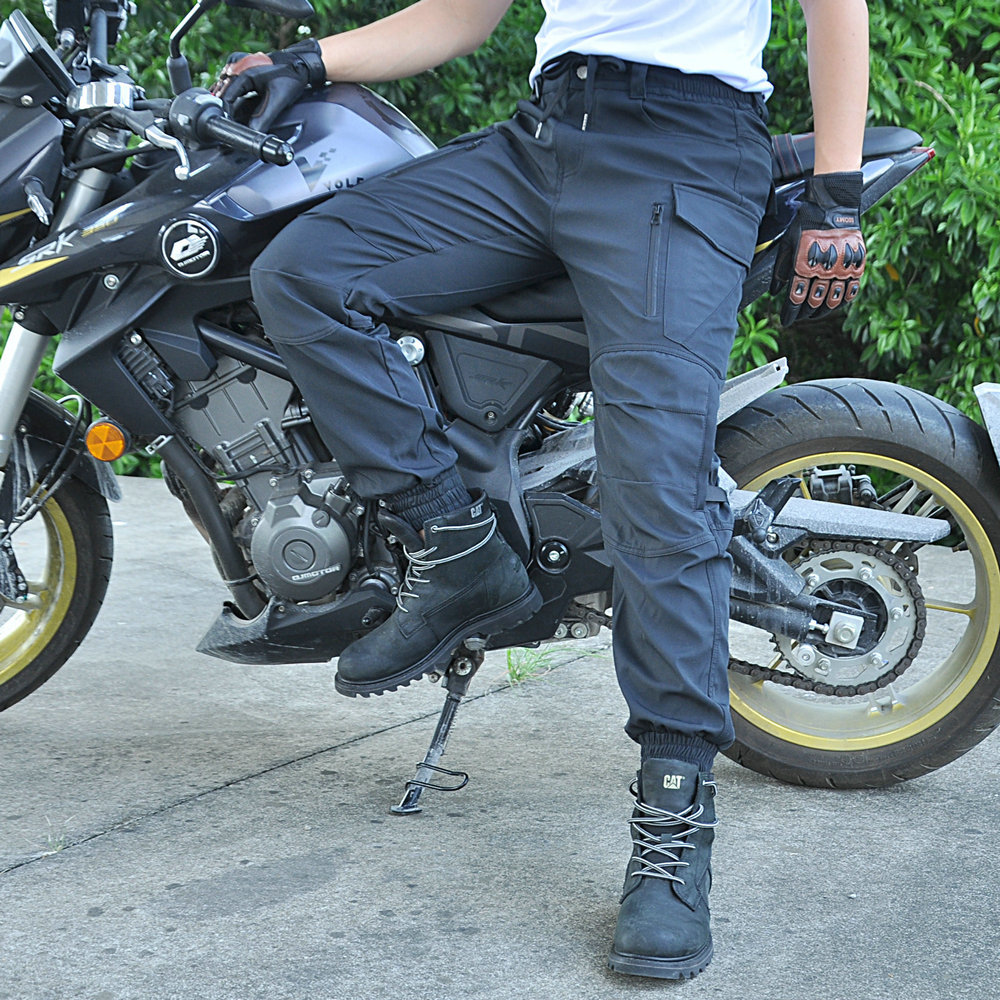 VOLERO motocicleta invierno pantalones de ciclismo impermeables con camisa gruesa a prueba de viento cintura alta locomotora pantalones de caída para hombre