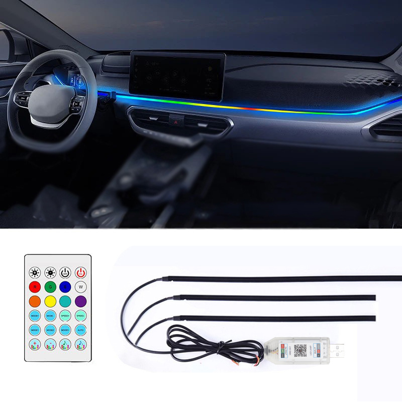 Transfronterizo exclusivo coche mágico color modificado LED acrílico faro USB instalación libre de agua Lámpara decorativa