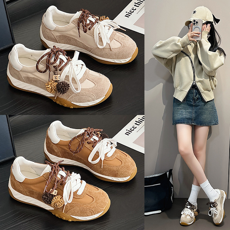 First-Layer Cowhide German Training Shoes for Women, 2026 Spring New Versatile Women's Shoes, Breathable Casual Sports Sneakers, Women's Forrest Gump Shoes