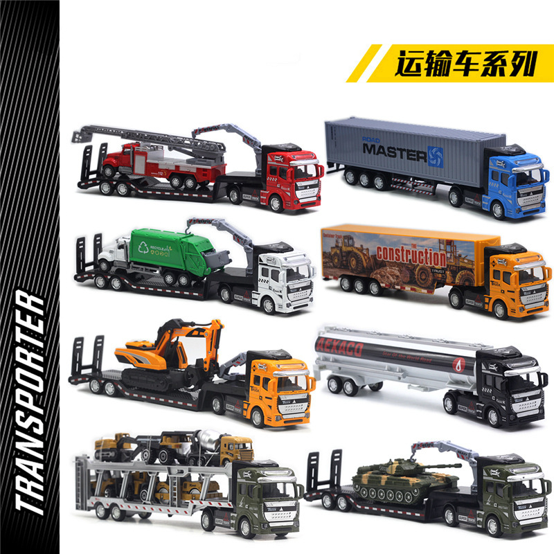 Large alloy container truck 33CM flat scooter container truck model multiple cross-border Taobao hot sale Large alloy container truck 33CM flat scooter container truck model multiple cross-border Taobao hot sale