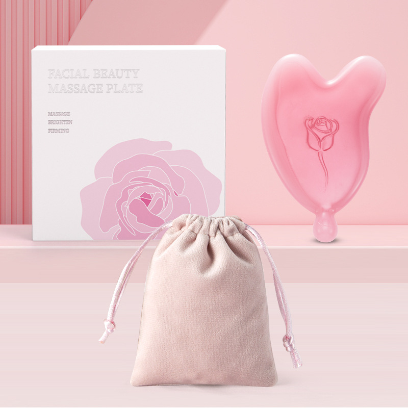 Rosa de masaje tablero de cuidado de la piel aceite esencial de elevación y estiramiento tablero de belleza estiramiento de la cara tendones de la cara no herramienta especial para la cara