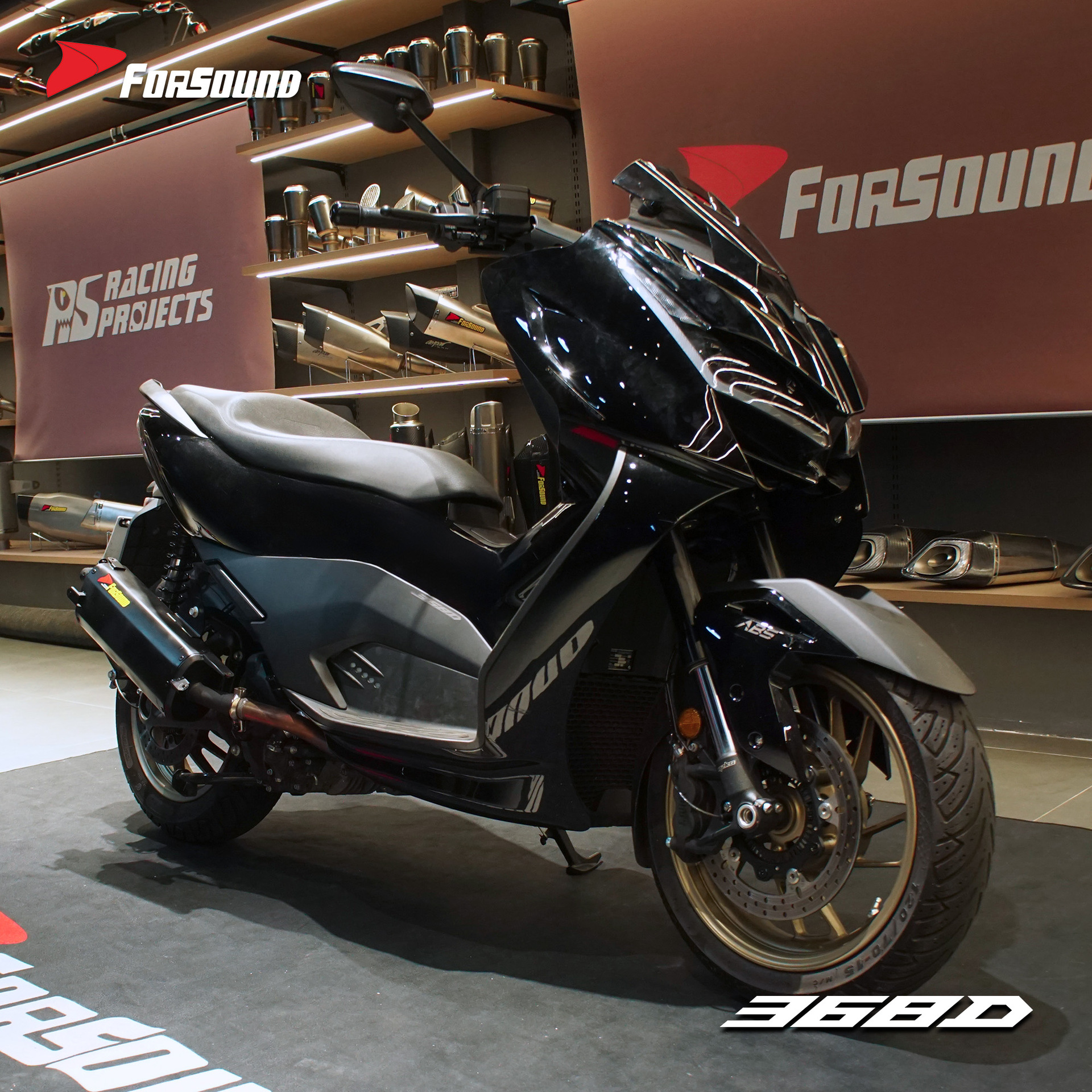 Suitable for ZONTES 368D modified original appearance motorcycle exhaust pipe tail section, direct connection, non-destructive installation
