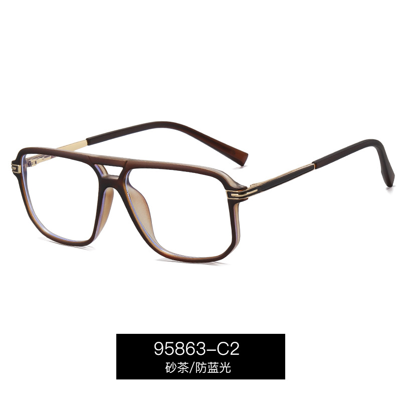 95863 gafas de luz anti-azul de los hombres europeos y americanos transfronterizos TR90 Honda pierna gafas de ordenador puede ser equipado con gafas de miopía