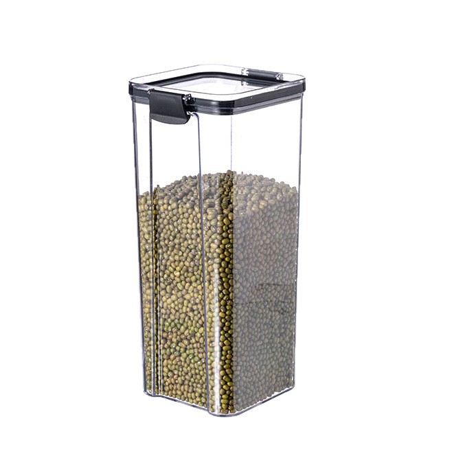Tarro sellado Jarra de grano Cocina de almacenamiento de alimentos grado caja de plástico transparente merienda productos secos tarro de almacenamiento de té
