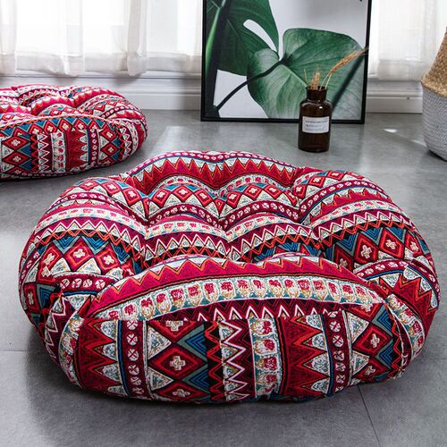 Cotton and linen colorful large futon wholesale bohemian style cushion ethnic style meditation cushion homestay tatami mat foreign trade