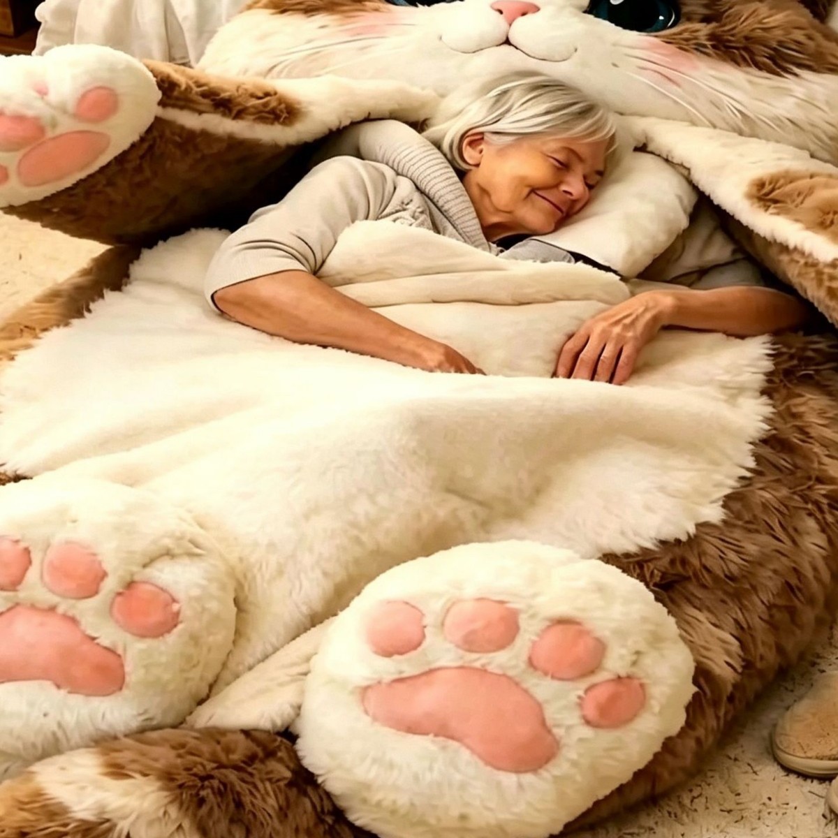 European and American cross-border Amazon winter adult plush cat sleeping bag