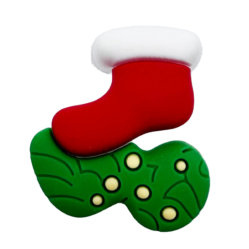 メーカー卸売Q版クリスマス洞洞シューズアクセサリー、厚みのあるエポキシ樹脂製シューズフラワー、DIY装飾アクセサリーシューズバックル|undefined