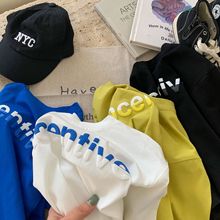 童T恤2025邦诚秋季男童中小童泡浆字母T恤宝宝韩版休闲上衣 C0258