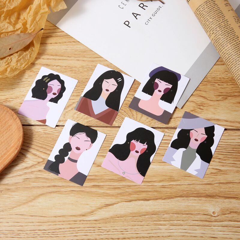250g Weight Jewelry packaging cardboard Classification 1 Set Quantity Party, Date Occasion Human, Cartoon Pattern Cute Style Cute Human Cartoon Paper Jewelry Packaging Cardboard 2