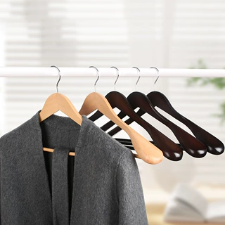 酒店衣架西装衣服架加厚加宽实木衣架加大无痕大衣衣架裤架收纳