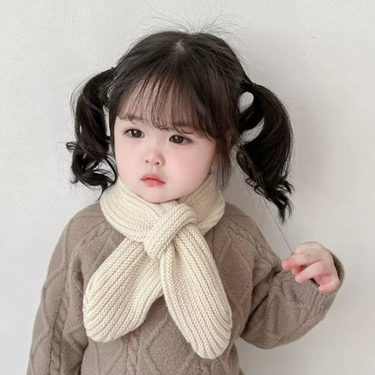 宝宝围脖婴儿围巾秋冬季幼儿保暖脖套ins针织毛线0-1-2岁儿童围巾