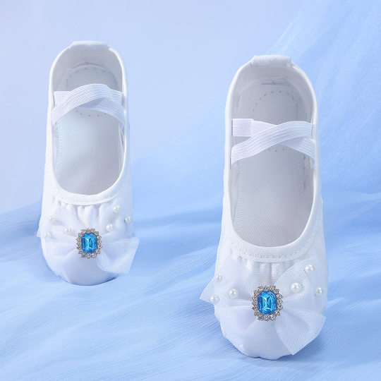 Dance shoes women's soft bottom children's classical Chinese ballet special girls dancing shoes practice cat claw body