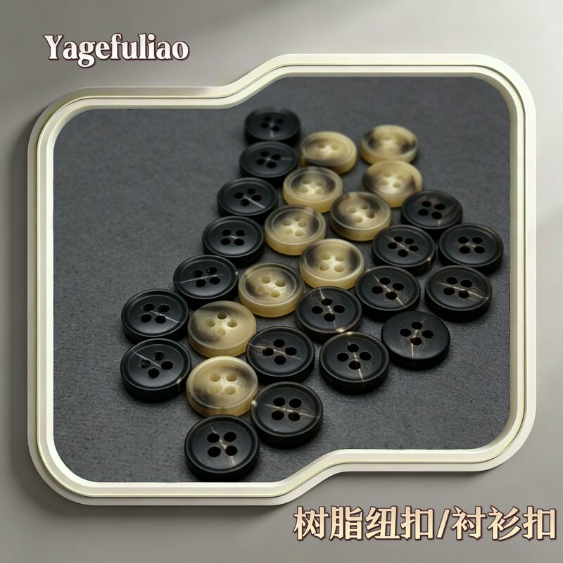 Resin Buttons, Shirt Buttons, Floral Buttons, Exquisite High-End Four-Hole Buttons, Accessory Pattern Buttons, Cufflinks, Four-Hole Buttons